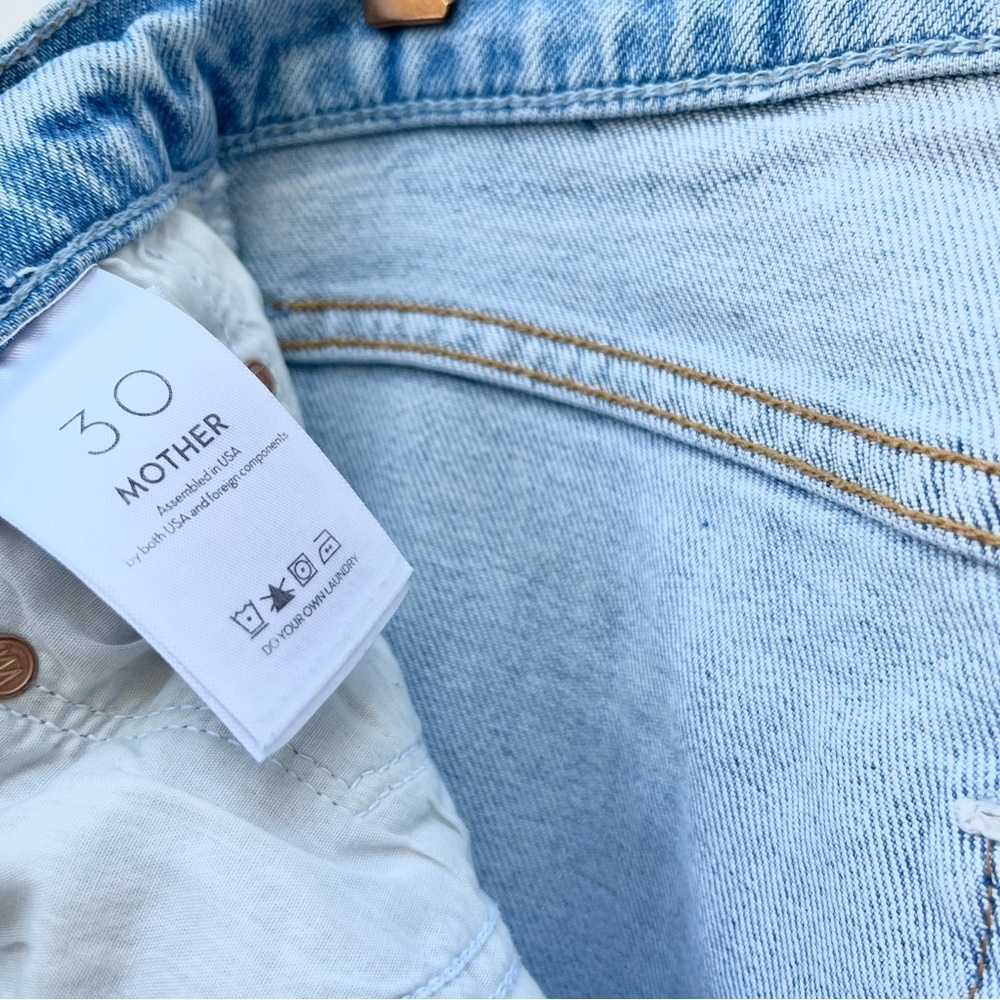 MOTHER | THE HUFFY SKIMP IN ROPE’S END RAW HEM DISTRESSED SIZE 30 JEAN DENIM - Picture 6 of 8